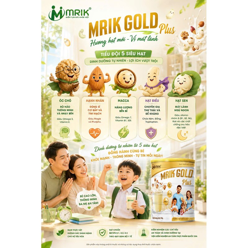 TPBS MRIK GOLD PLUS HỘP 900 GRAM