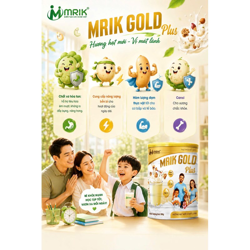 TPBS MRIK GOLD PLUS HỘP 900 GRAM